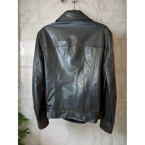 AllSaints Black Sheep Leather Moto Jacket - Picture 4 of 5